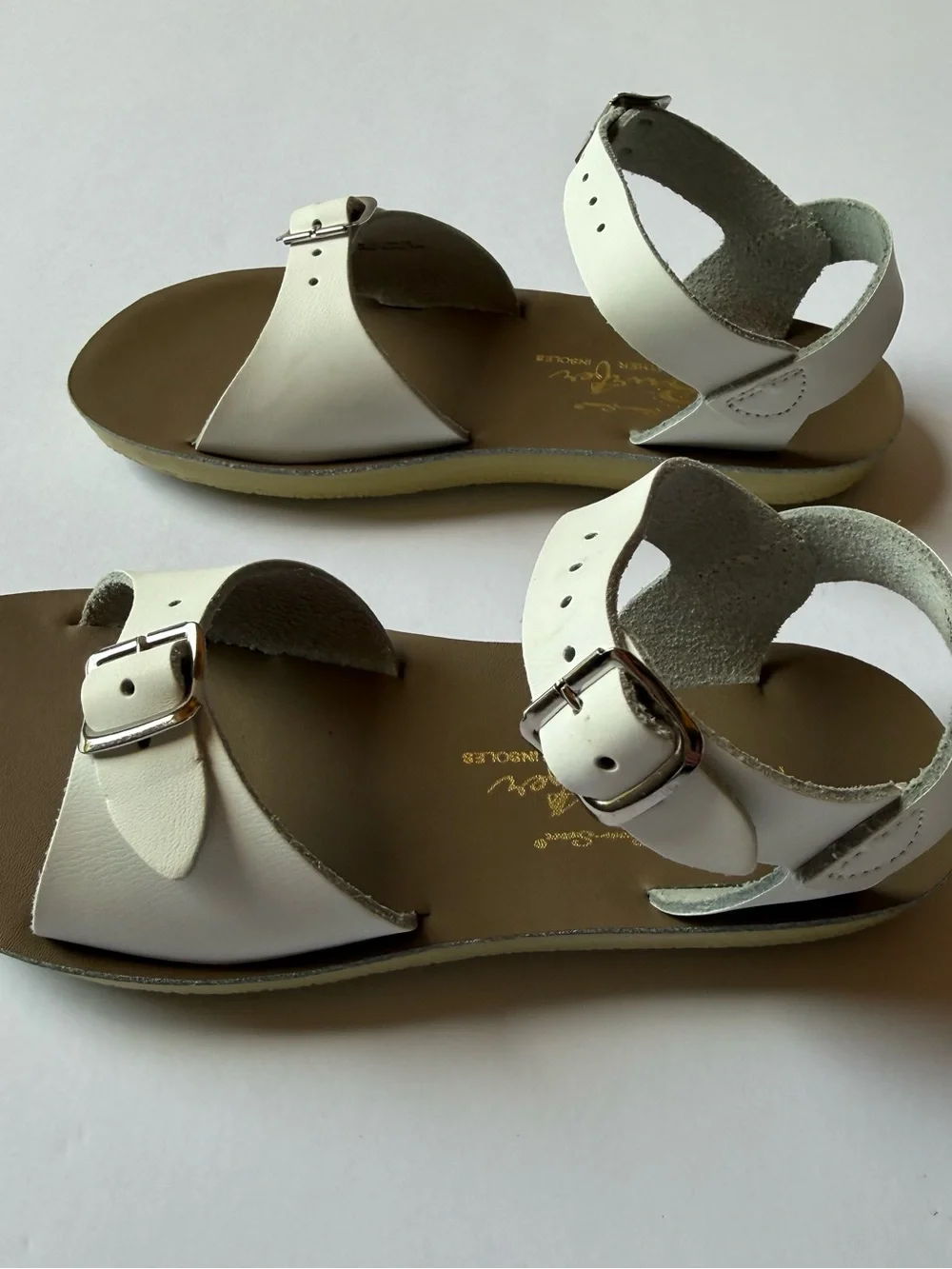 Salt Water Sandals by Hoy simple white